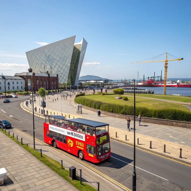 Belfast city sightseeing bus and attractions